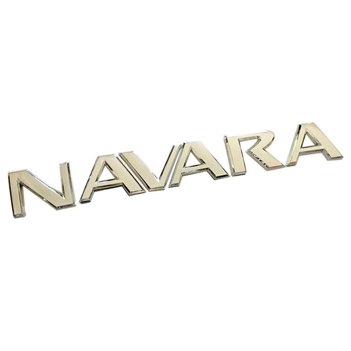 Tem Logo Chữ Nổi NAVARA Dán Trang Trí Đuôi Xe Nissan Navara