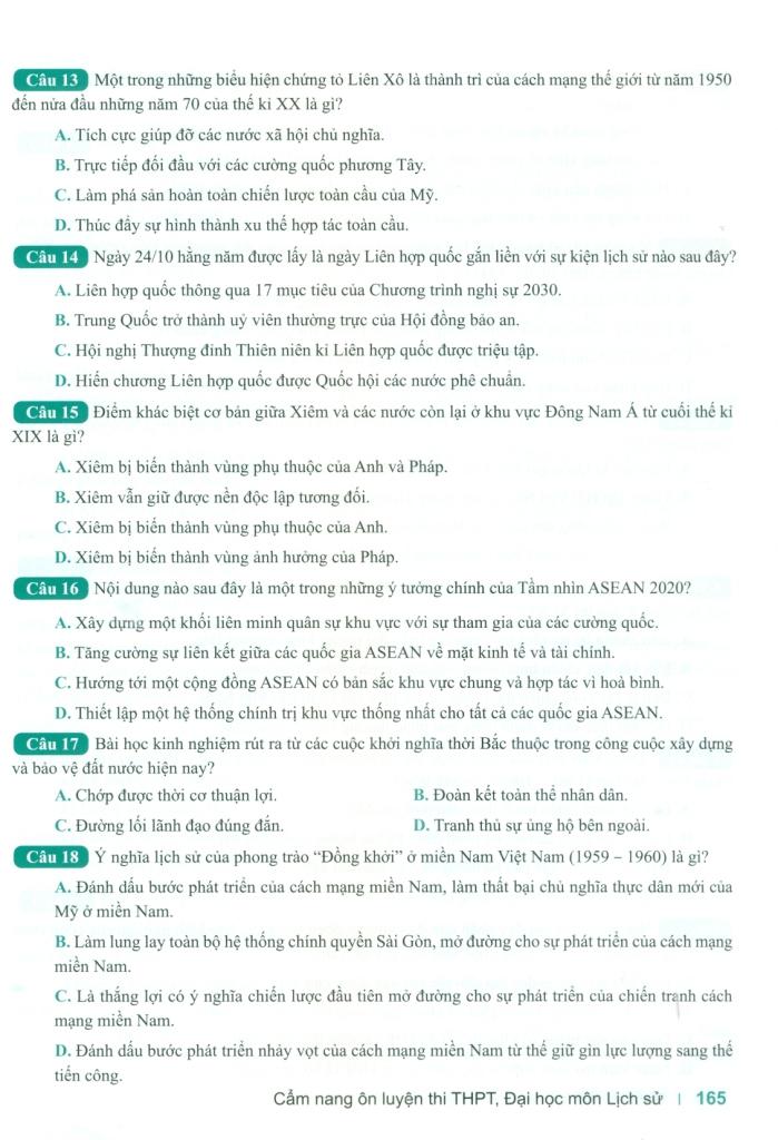 Sách - Câm Nang Ôn Luyện Thi THPT, Đại Học - Môn Lịch Sử