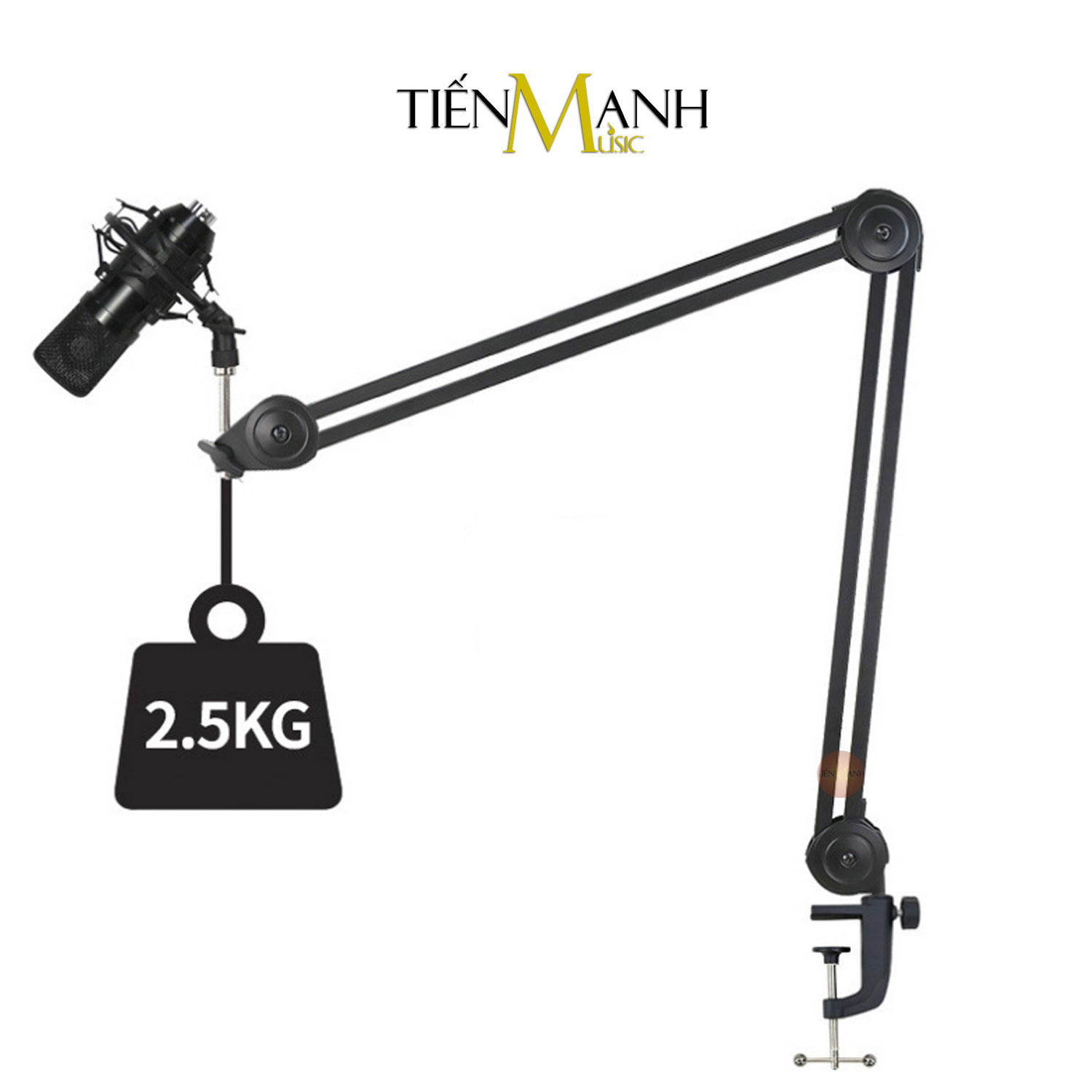 Chân Micro Kẹp Bàn Arm DRMIC NB46 (Chuyên Nghiệp) - Giá đỡ đế Mic Stand Dr.MIC NB-46 Microphone Thu Âm LiveStream Hàng Chính Hãng - Kèm Móng Gẩy DreamMaker