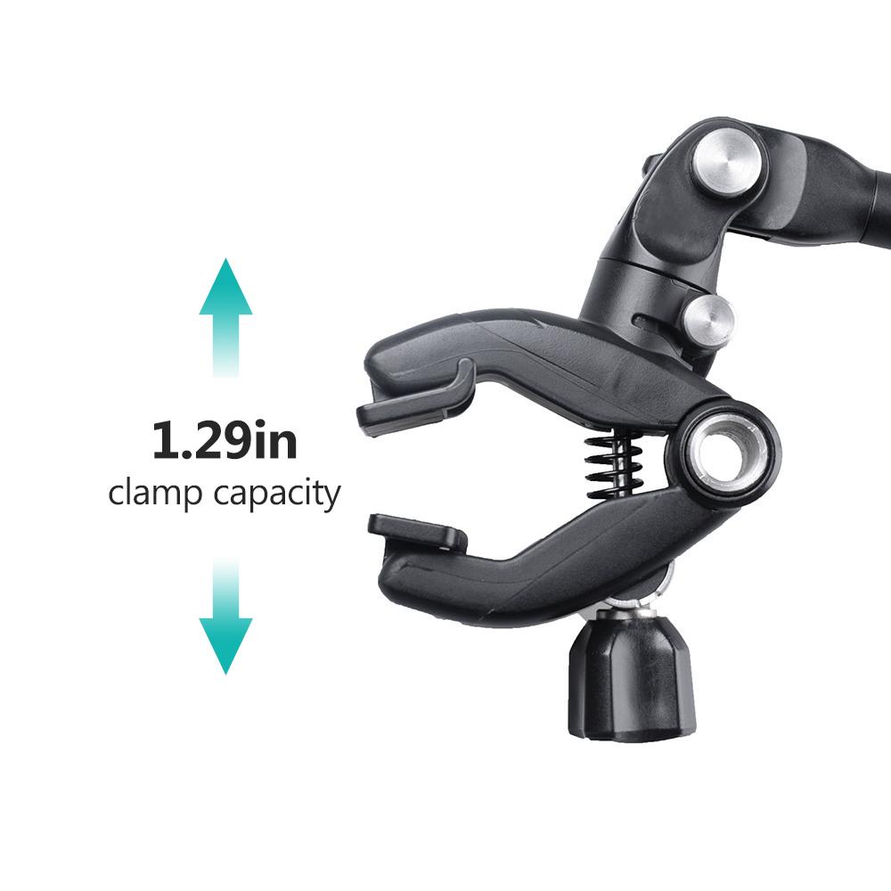 10-inch Articulating Arm Camera Mount with 3.3cm/1.3in Clamp Capacity 360°Adjustable Magic Arm Replacement for Gopro