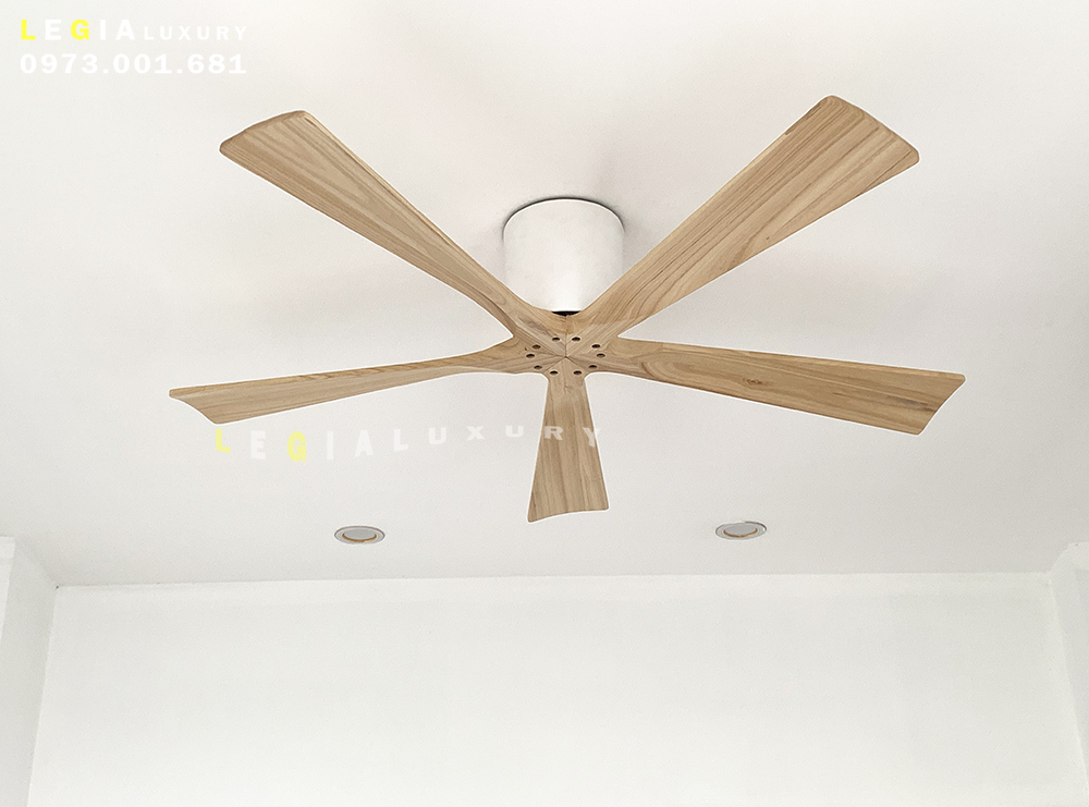 Quạt Trần Gỗ Phong Cách Đông Dương LÊ GIA LGFAN738V - Chiều Cao 22cm - Sải Cánh 132cm - Bảo Hành 5 Năm