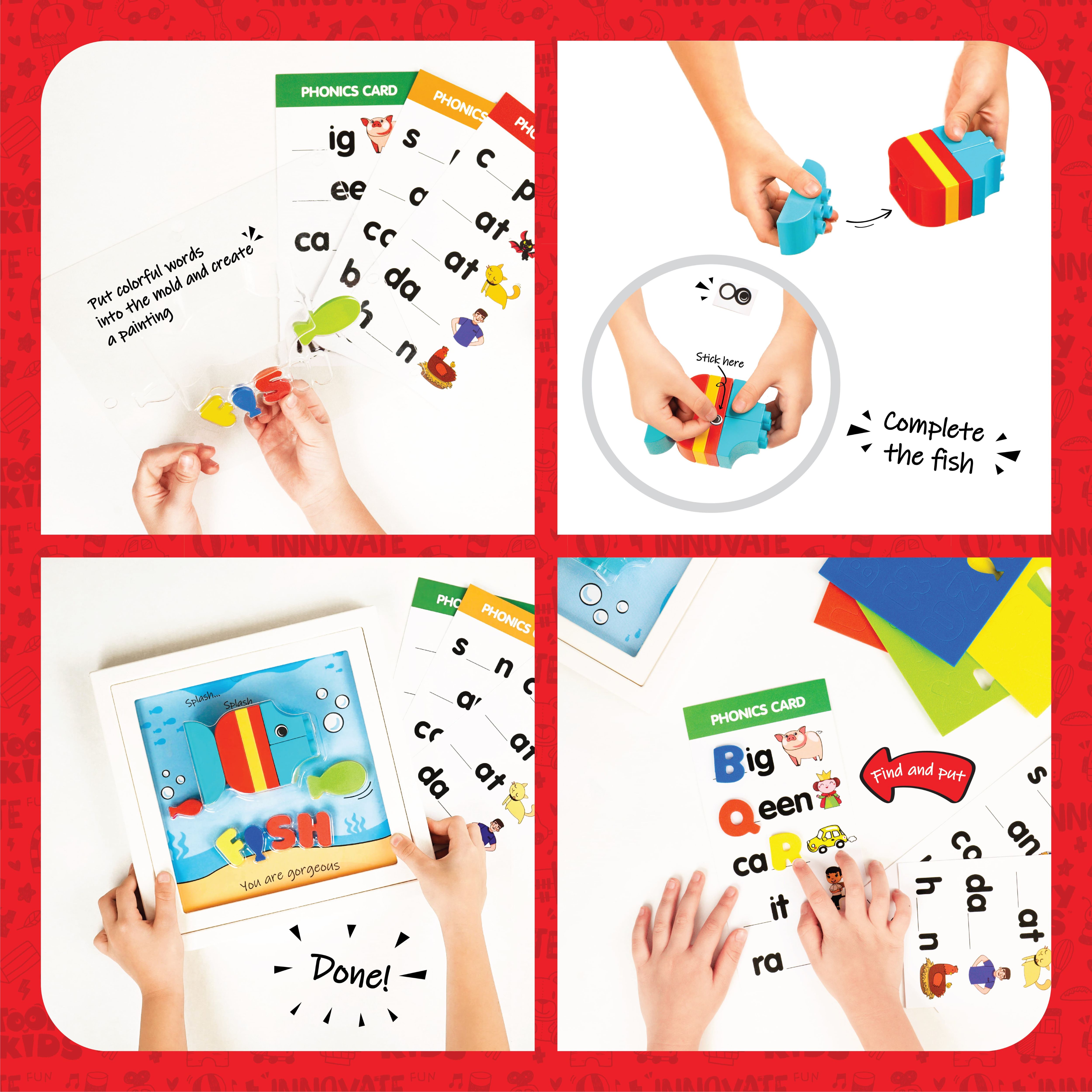 Đồ Chơi Bộ Lắp Ráp Khung Tranh Cá TOONYKIDS - Đồ Chơi Thông Minh Cho Bé - Creative Picture Farme TN00522
