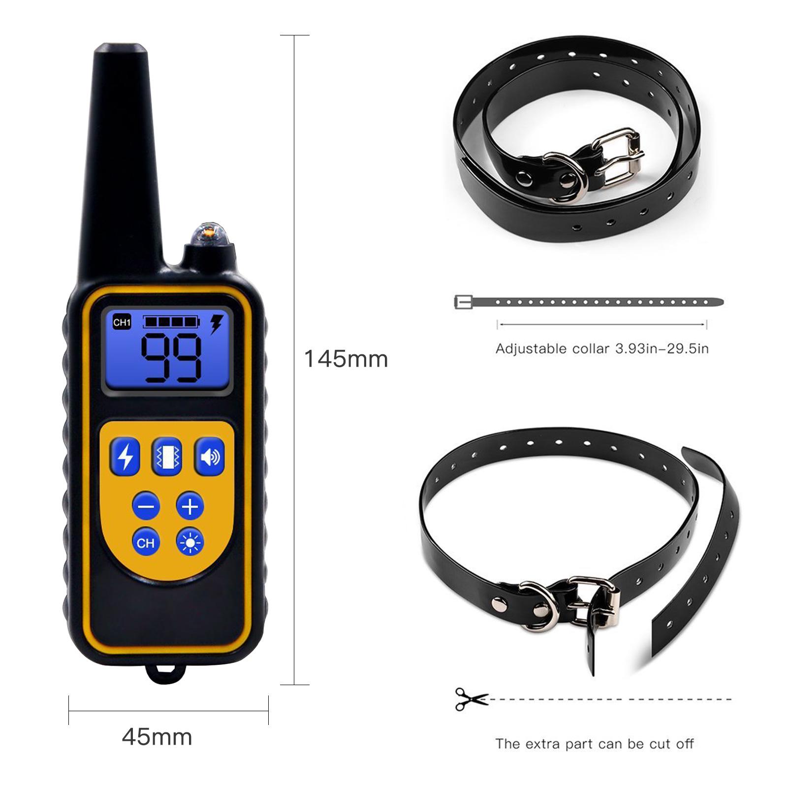 Vòng cổ huấn luyện chó với 4 chế độ huấn luyện,Có sẵn rung động cấp độ 1-99 và sốc điện,Tích hợp pin sạc và đi kèm cáp USB,ật liệu ABS bền, tuổi thọ cao.