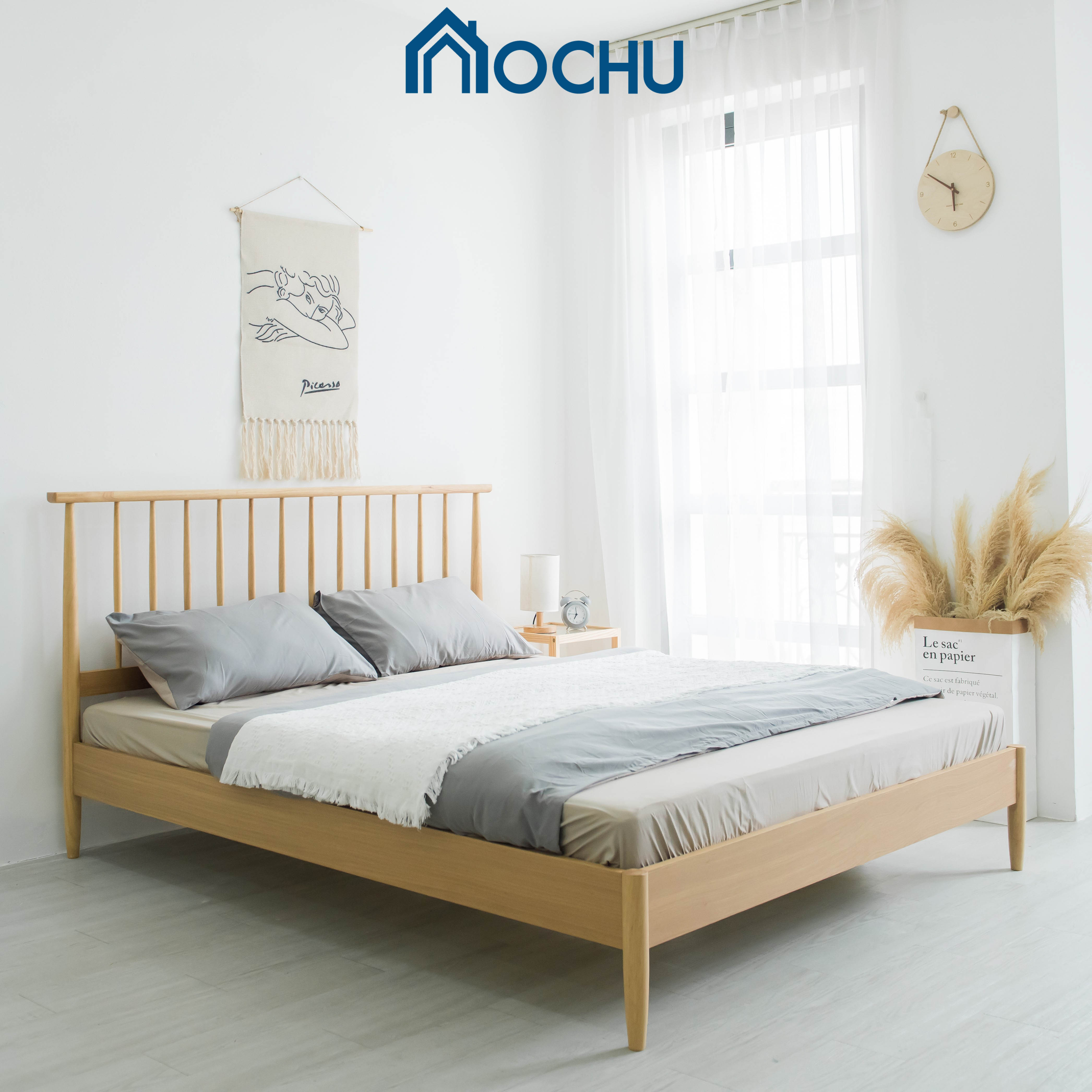 Giường Ngủ Gỗ Cao Su OCHU - Funky Bed - Natural