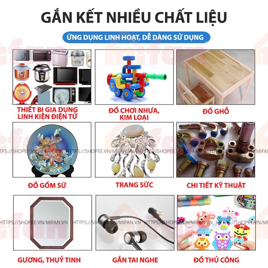 Keo Dán Siêu Dính Đa Năng Mọi Chất Liệu Cực Mạnh - Dán Gỗ Thuỷ Tinh Kim Loại Sắt Gốm Sứ Nhựa Vải TBM1