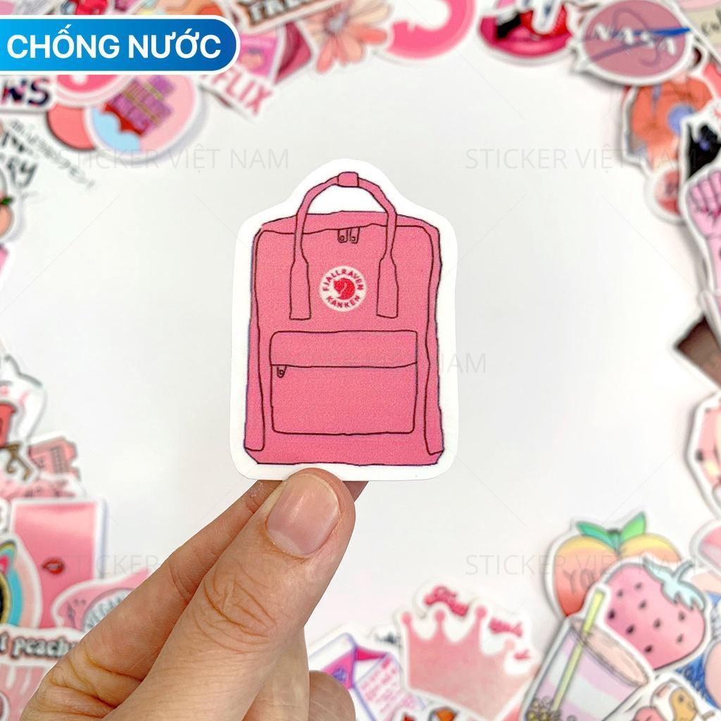 Sticker màu Hồng Đào dễ thương - Peachy - Dán Trang Trí - Chất Liệu PVC Cán Màng Chất Lượng Cao Chống Nước, Chống Nắng, Không Bong Tróc Phai Màu