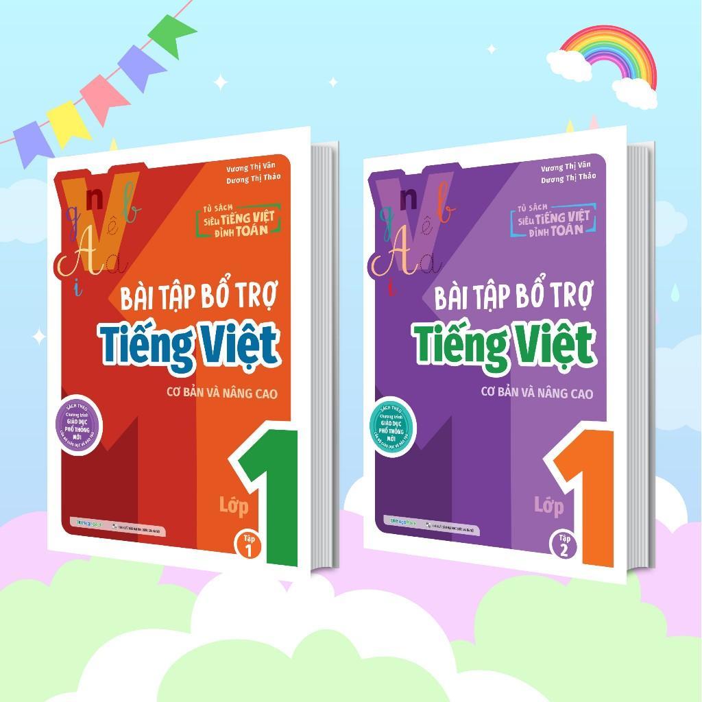 Sách - Bài Tập Bổ Trợ Tiếng Việt Cơ Bản Và Nâng Cao Lớp 1 - Combo 2 Tập - Megabook