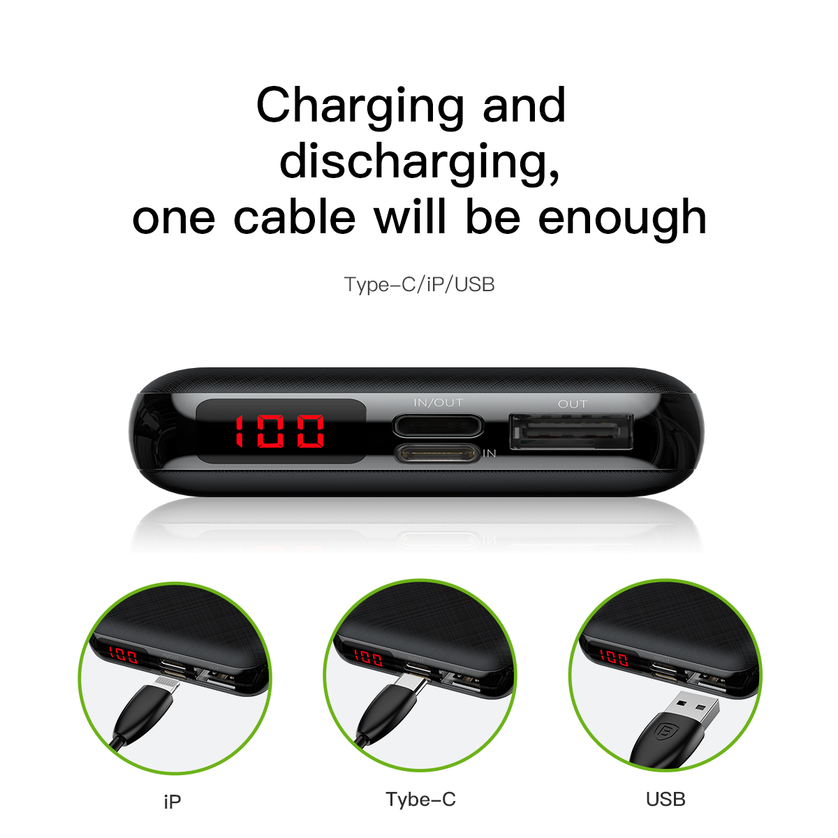 Pin sạc dự phòng cao cấp Baseus Mini S siêu nhỏ gọn Mini S v2 Digital Display Power Bank 10,000mAh cho Smartphone/ Tablet ( PD + QC 3.0, USB-C input/ Output ) - Hàng chính hãng