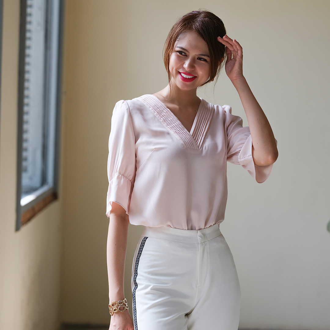 Áo Xếp Ly Áo Kiểu Thời trang thiết kế Hity TOP143