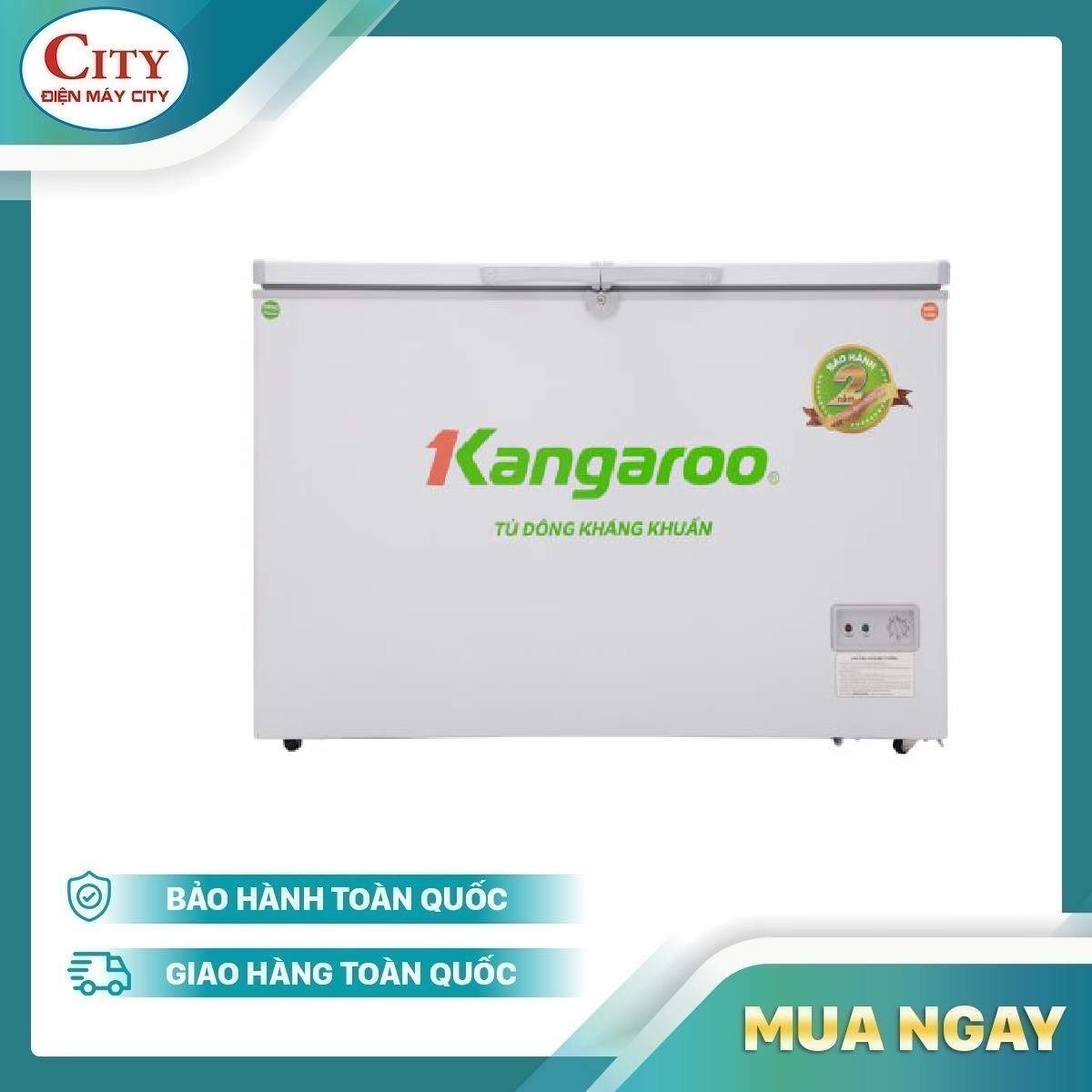 Tủ đông kháng khuẩn 327 Lít Kangaroo KG498C2- Hàng chính hãng- Giao tại Hà Nội