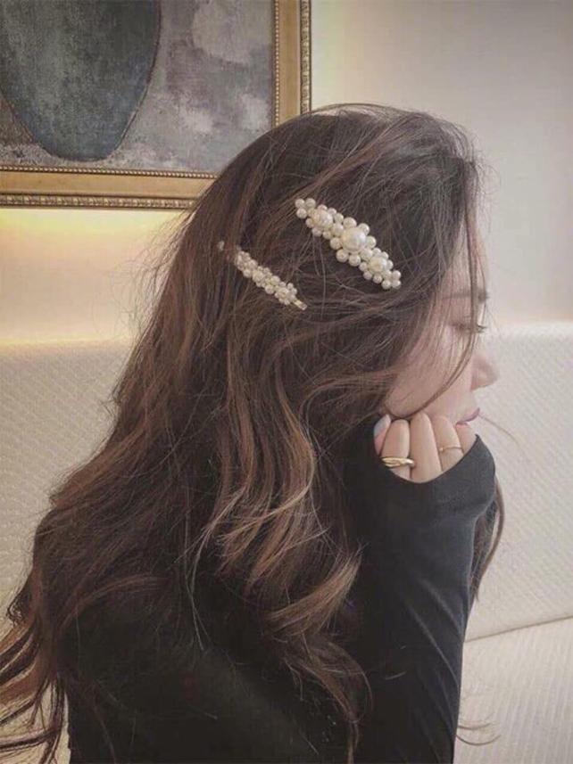 Set 4 kẹp tóc ngọc trai Hàn Quốc