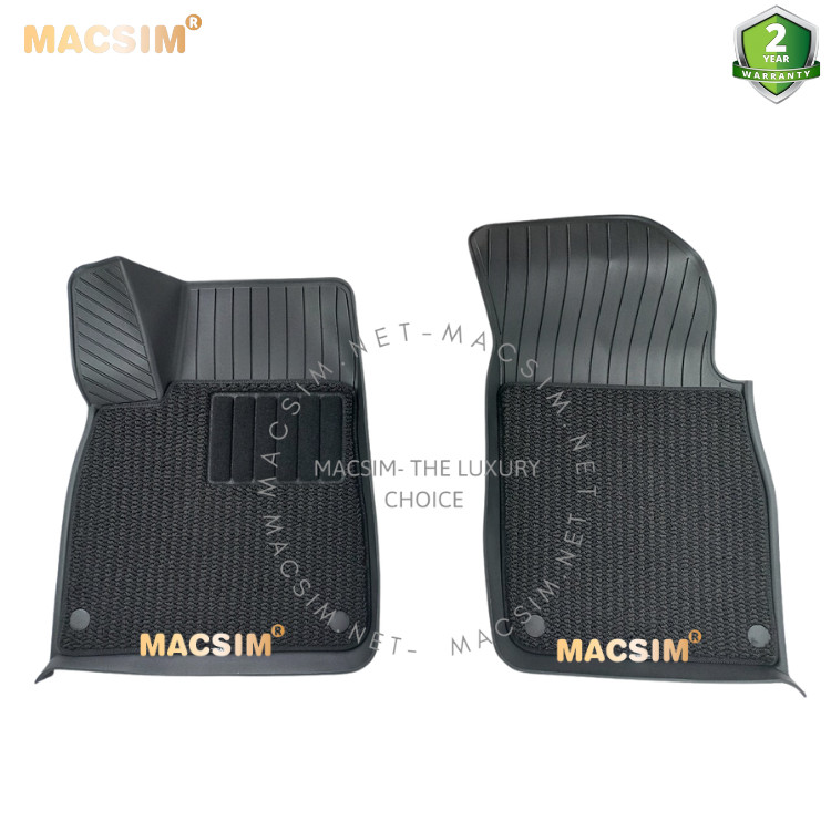 Thảm lót sàn ô tô 2 lớp cao cấp dành cho xe Audi Q7 2016-2022 nhãn hiệu Macsim 3w chất liệu TPE