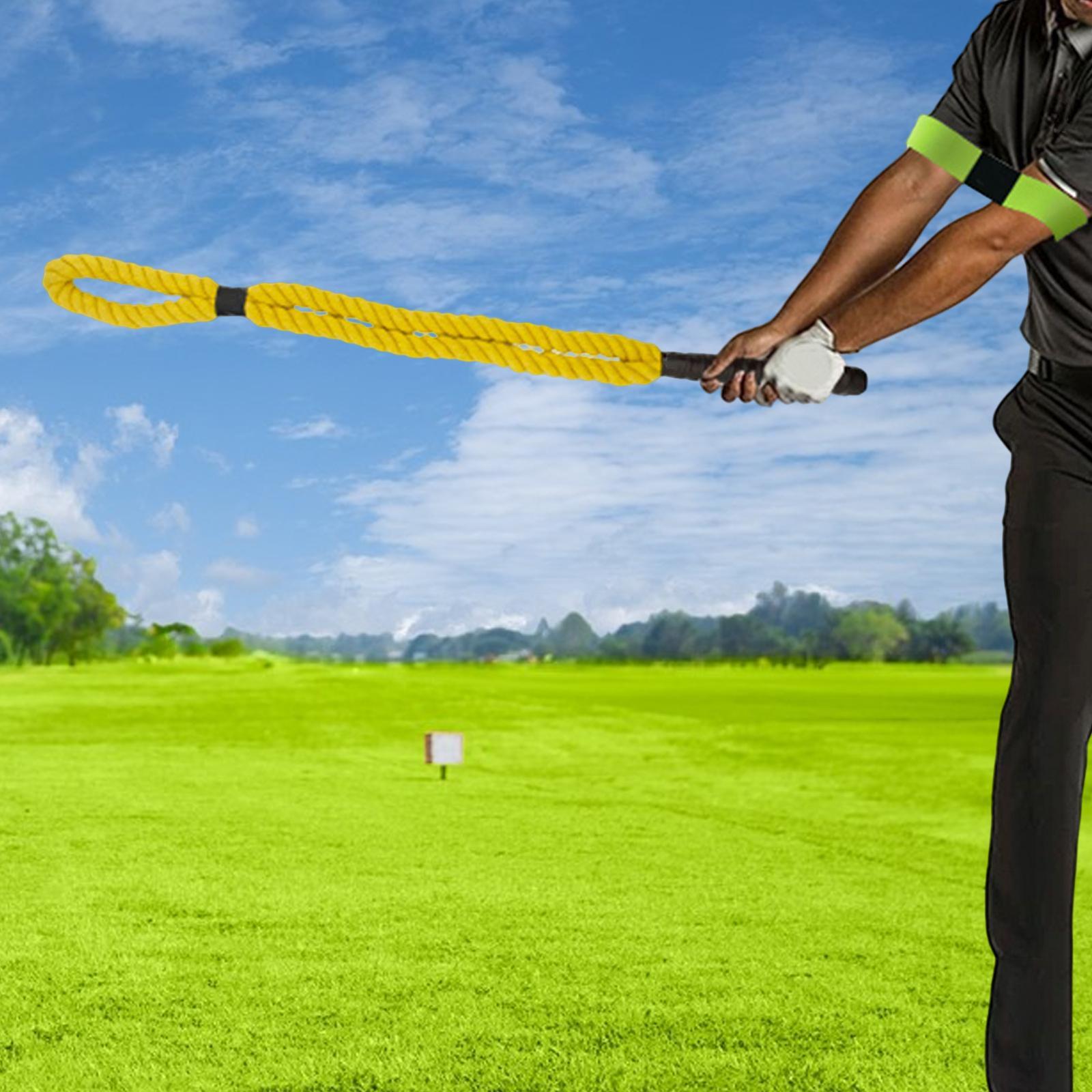 2x Lightweight Training Aid Swing Arm Band Tempo Flexibility Guide Correct Posture Golf Swing Trainer Aid for Exercise Chipping Golf Club