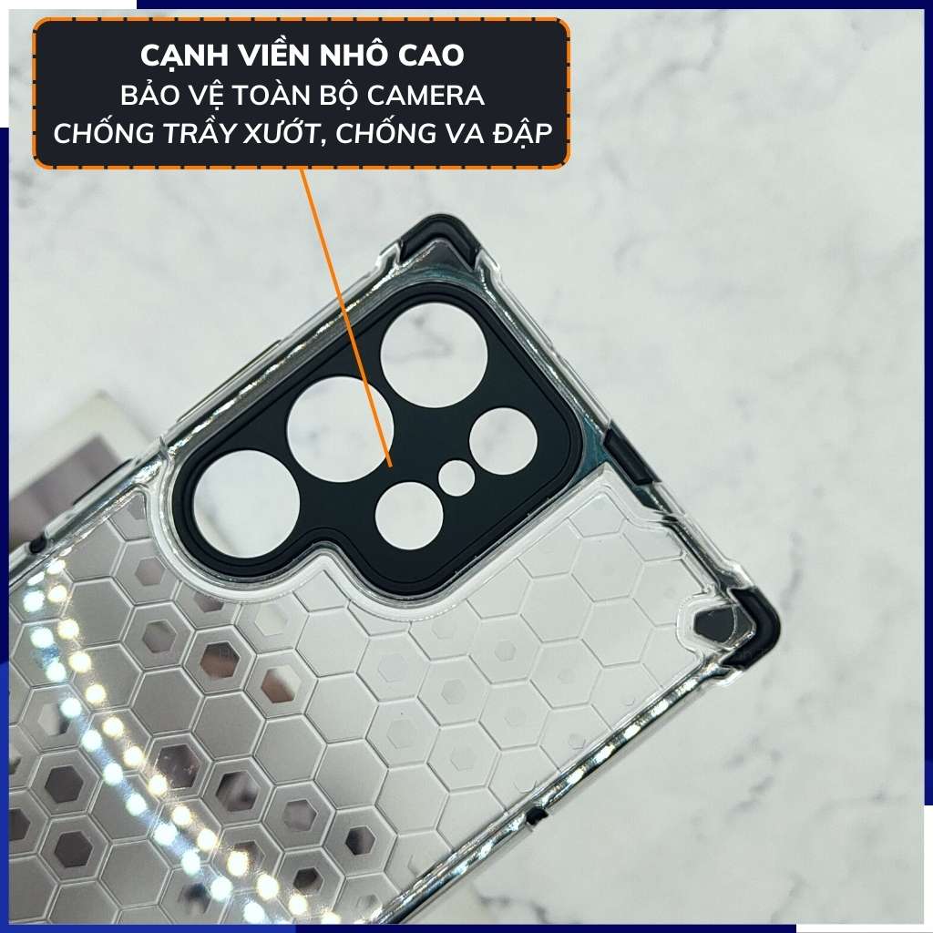 Ốp lưng s23 ultra bee case vân tổ ong chống va đập chống ố vàng bảo vệ camera phụ kiện huỳnh tân store