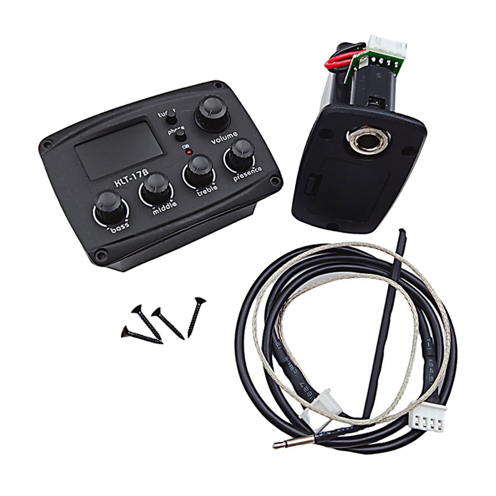 Guitar EQ Equalizer Pickup, Musical Instrument,Equalizer Tuner Piezo Pickup Luthier DIY Parts Guitar Pickup, EQ Equalizer