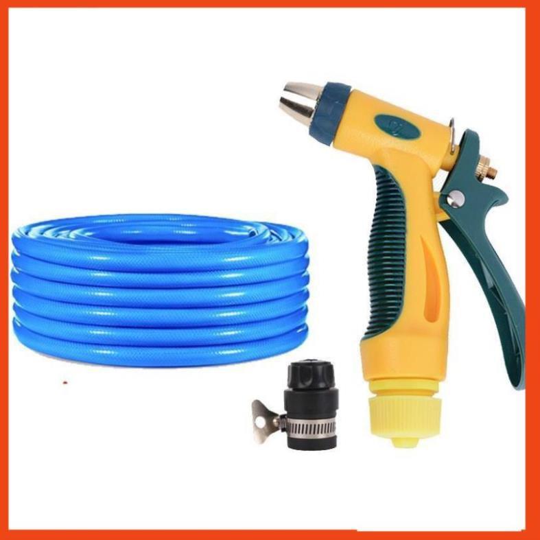 Bộ dây vòi xịt nước rửa xe,tưới cây tăng áp 3 lần 7-10m