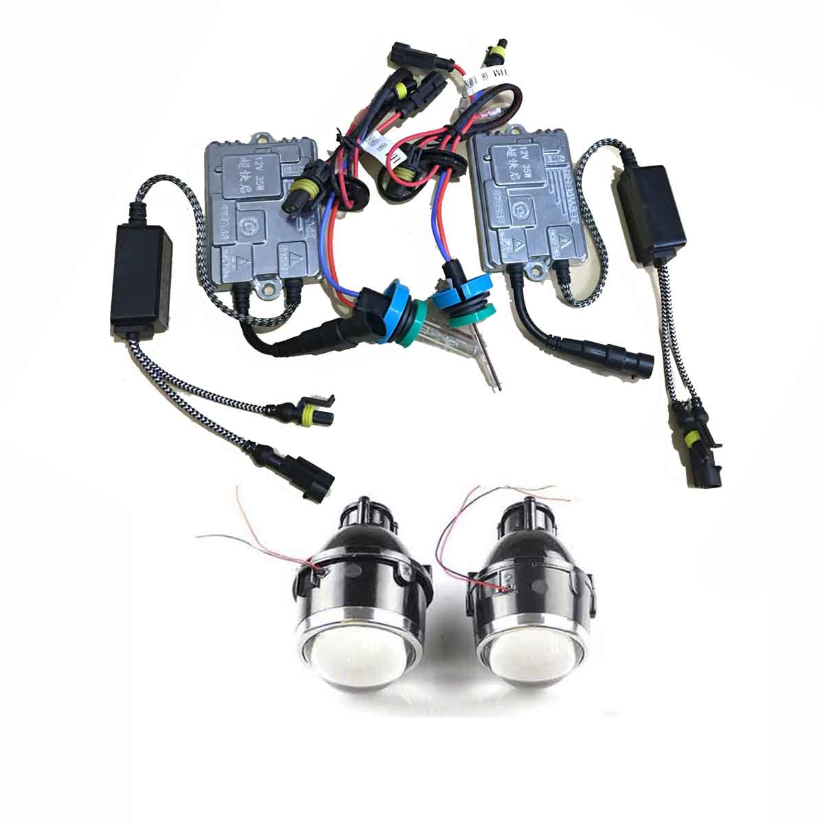 Combo 2 Bi Gầm 2 Bóng Xenon H11 4300K 12V Kèm 2 Ballast HID 35W Cho Ô Tô