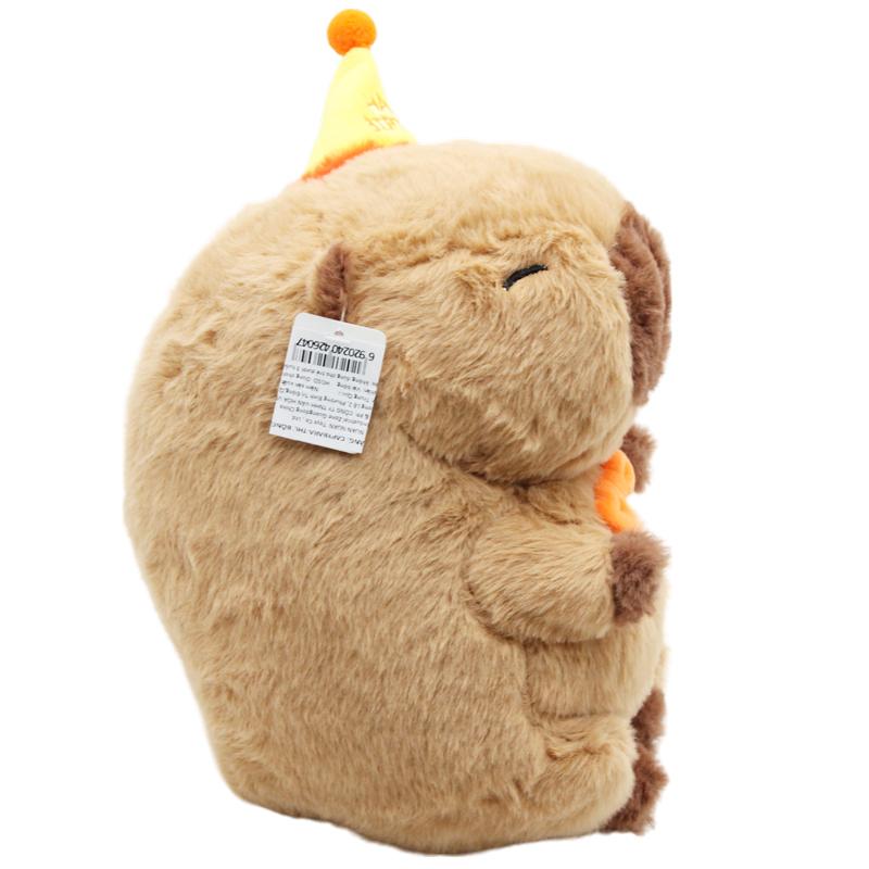Thú Bông Capybara Đội Nón Sinh Nhật 25 cm - Nuan Nuan YHLMT25