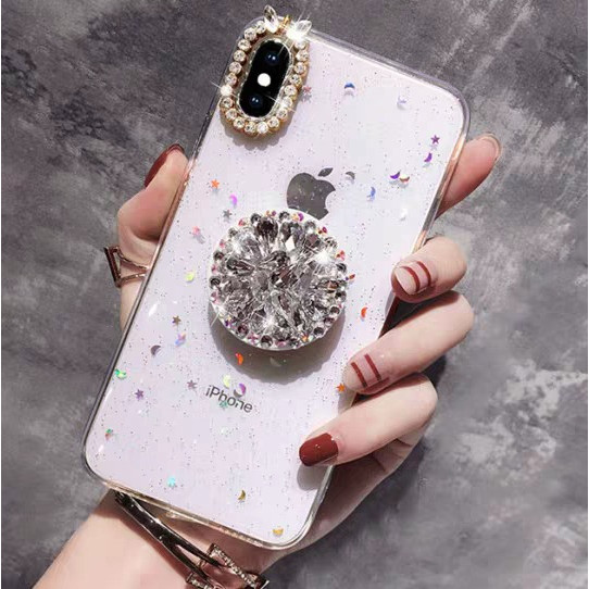 Ốp Lưng Cho Iphone 11/Pro/Pro Max - Tặng kèm iring đính đá