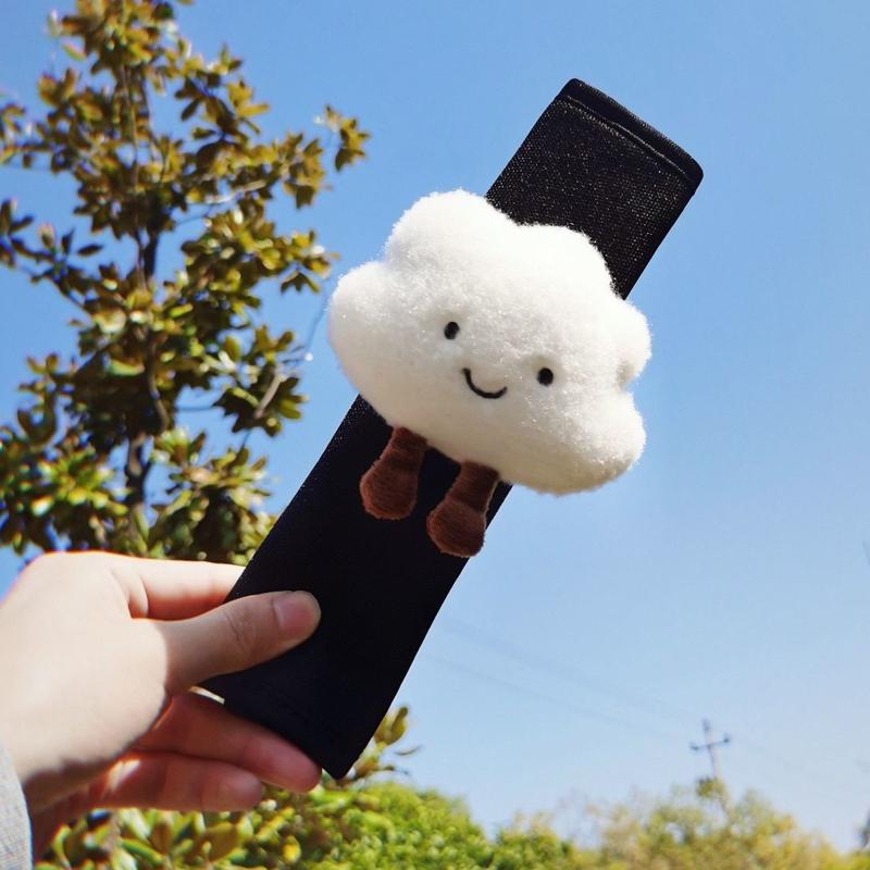 1PC Hoạt Hình Dễ Thương Dây An Toàn Xe Hơi Bao Da Dây Đeo Vai Dây Đệm Trẻ Em Trẻ Em Dây An Toàn Vai Tự Động Cổ Hỗ Trợ