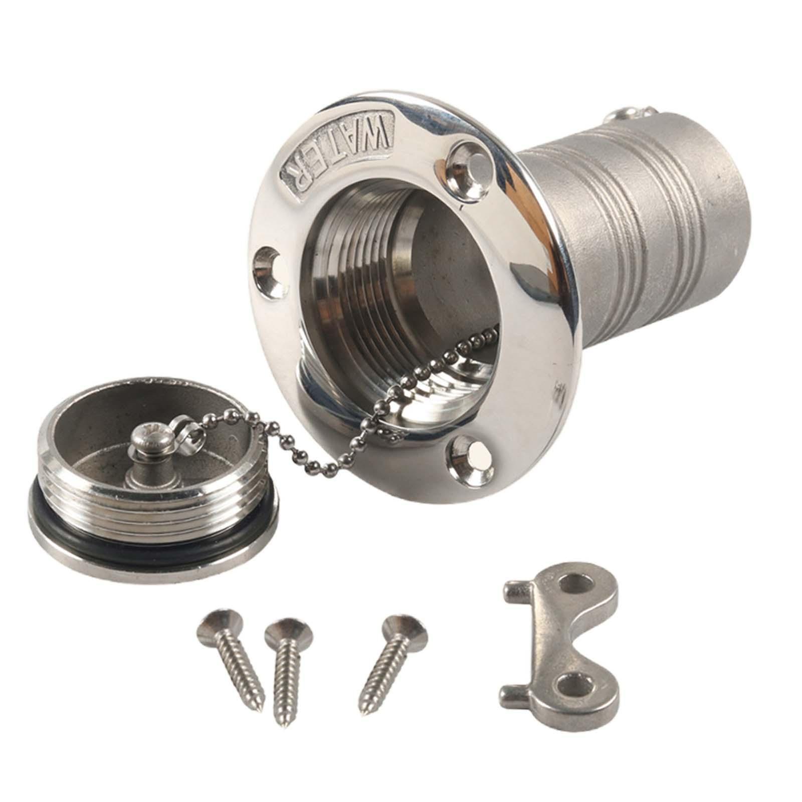 Water Tank Deck Filler Boats Water Inlet Fuel Filler Key and Screws Hardware