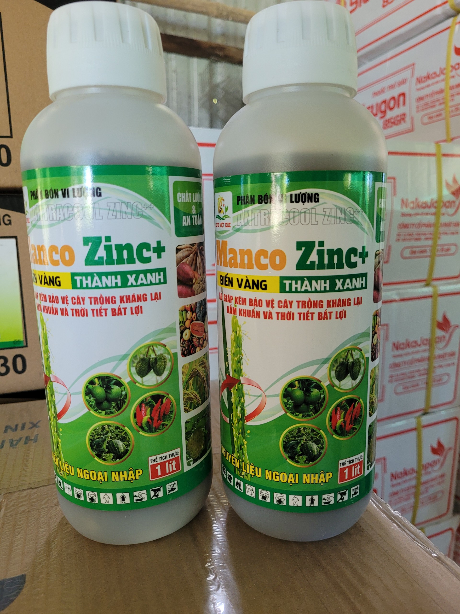 Phân bón lá biến vàng thành xanh MANCO ZINC+ phòng trừ bệnh thiếu kẽm, vàng gân lá, rụng hoa, rụng trái chai 1 lít
