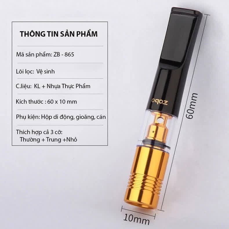 Đầu Lọc Thuốc Hộp 1 Chiếc ZB-865, Sử Dụng Đa Năng FULLSIZE Dùng Được Đầu Lớn &amp; Vừa &amp; Nhỏ , Sử dụng vĩnh viễn, Đầu lọc hút thuốc, đầu lọc hút thuốc lá, đầu lọc khói thuốc