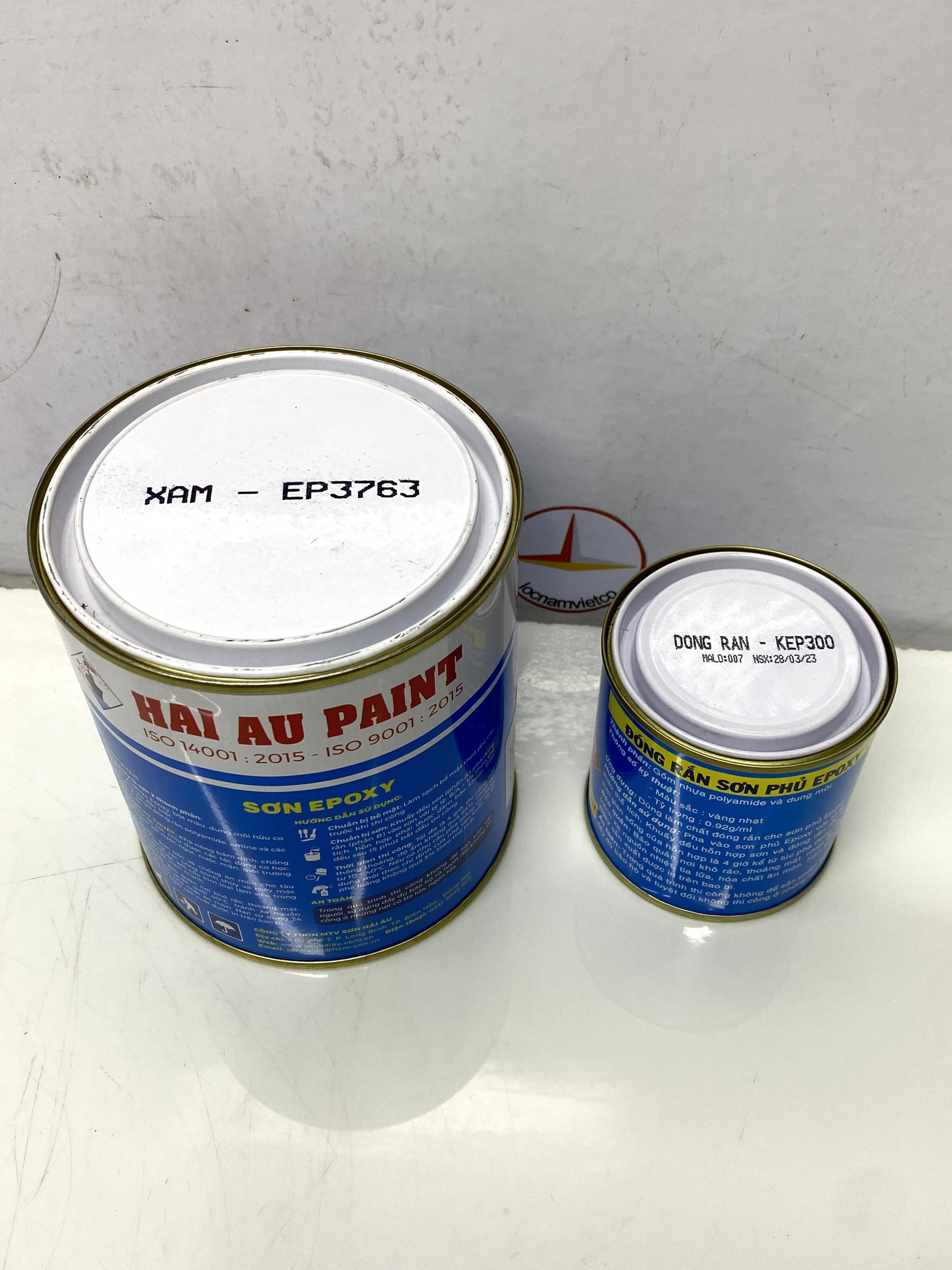 Sơn Epoxy Hải Âu màu xám EP763 1L/Bộ