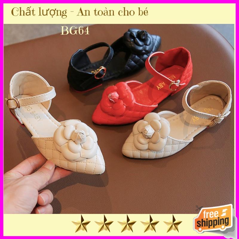 Giày Búp Bê Bé Gái Đính Hoa Nổi 3D Phong Cách Hàn Quốc Mới Cho Bé Từ 3-10 Tuổi
