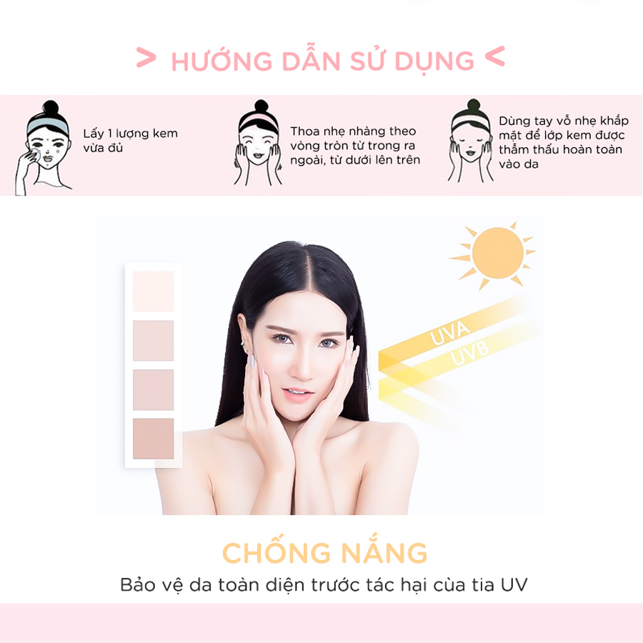 KEM BODY VACCI - DOUBLE WHITENING SPF 50 / PA++ - SIÊU KEM DƯỠNG TRẮNG - LÀM MỀM MỊN DA 160ml