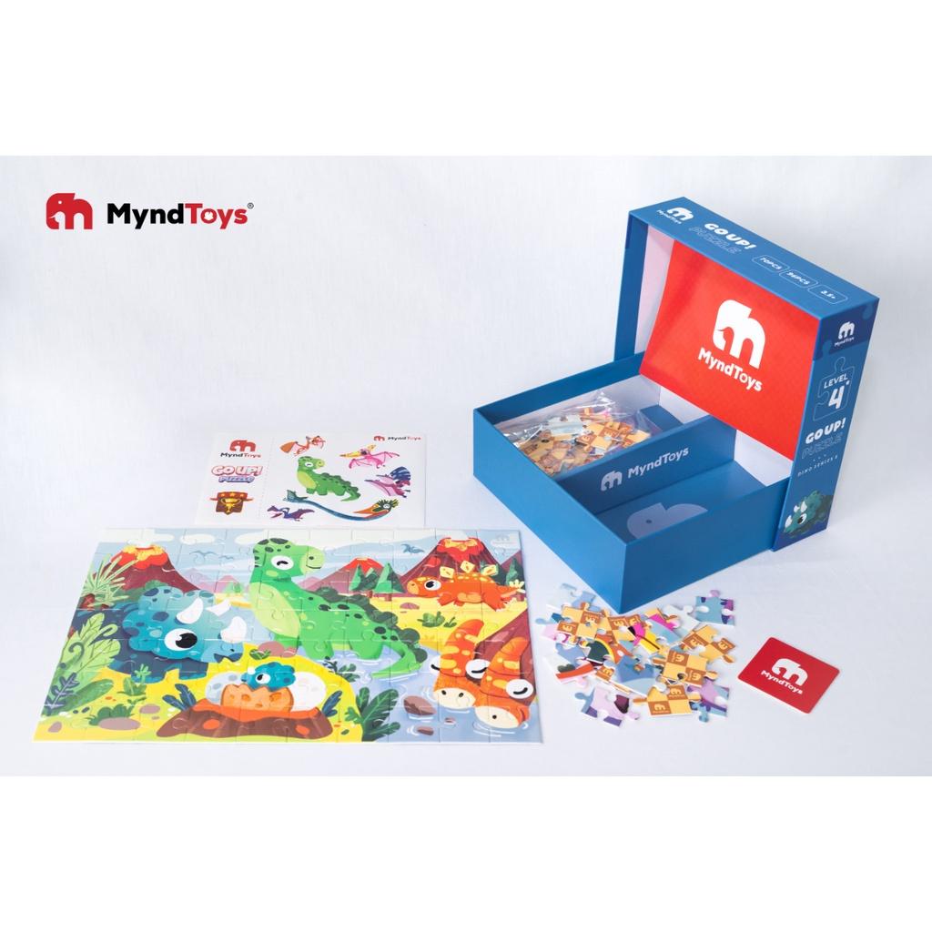 Đồ Chơi Xếp Hình MyndToys Go Up! Puzzle Level 4 - Dino Series S Dành Cho Bé Trên 4 Tuổi