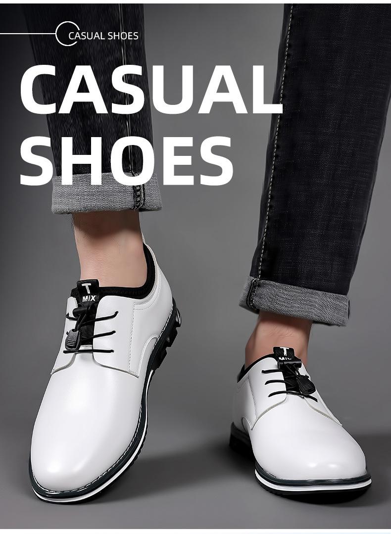 Giày thể thao da mùa xuân nam cộng với kích thước 38-50 giày nam bình thường giày da rắn kinh doanh thể thao phẳng tròn ánh sáng Color: 9907-Blue Shoe Size: 38