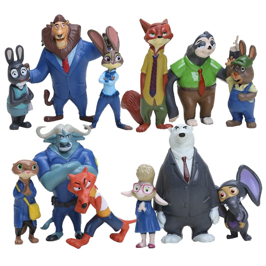 Bộ 12 Mô hình phim Hoạt Hình Zootopia - Phi Vụ Động Trời