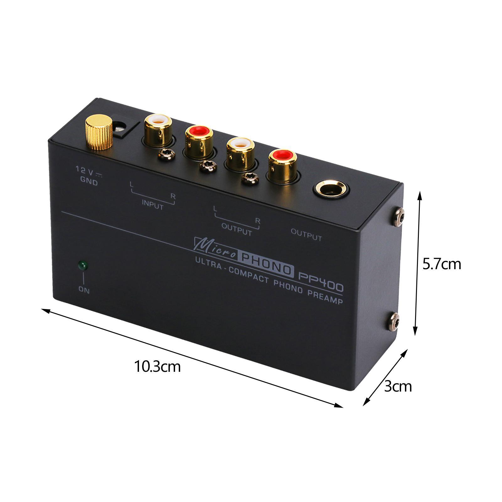 Phono Preamp Turntable Preamplifier ,Turntable Amplifier Preamp ,Low Noise DC 12V 1/4" TRS ,Record Player Preamplifier for Speakers Computers