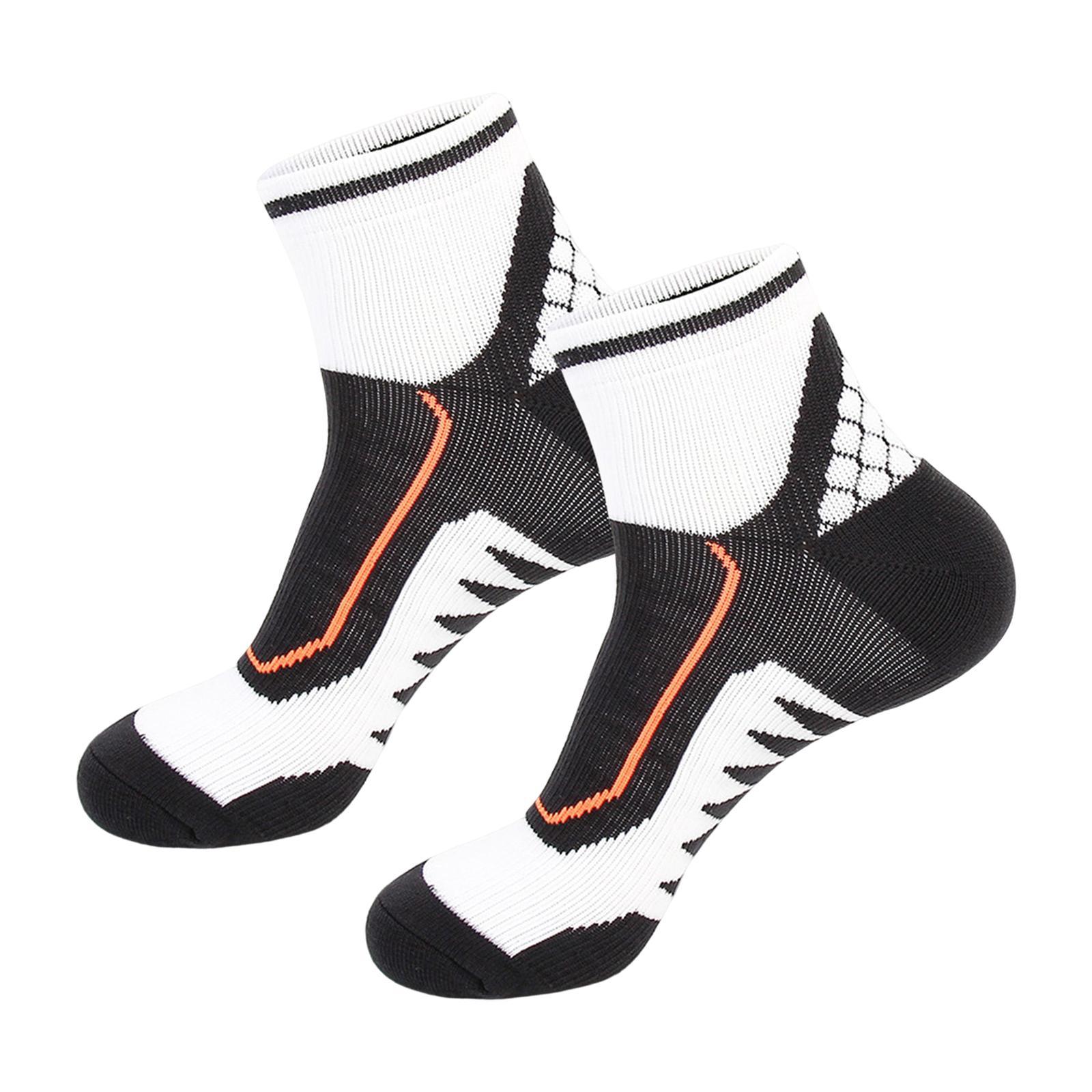 1 Pair Men Crew Socks Breathable Athletic Sports Ankle Socks for Football