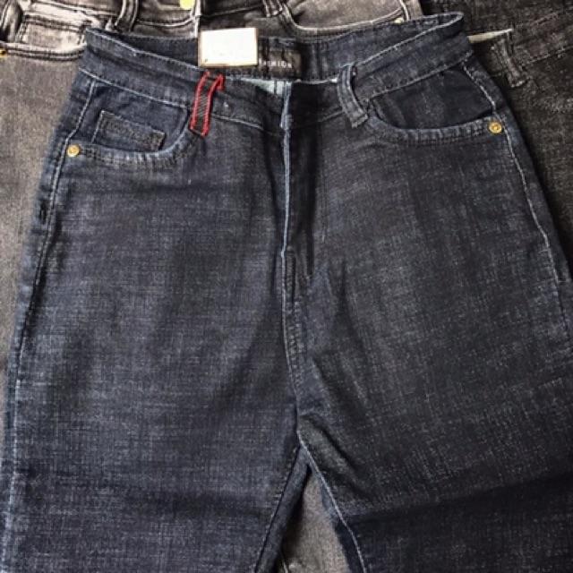 Quần jeans ôm co giãn xanh đậm