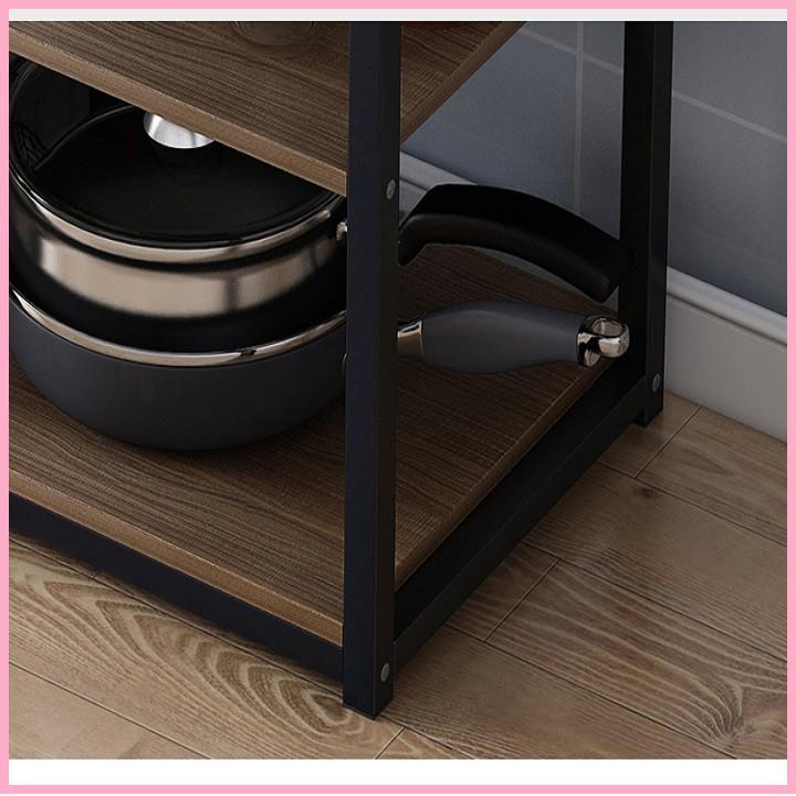 Kệ bếp inox đa năng có bánh xe - Kệ lò vi sóng