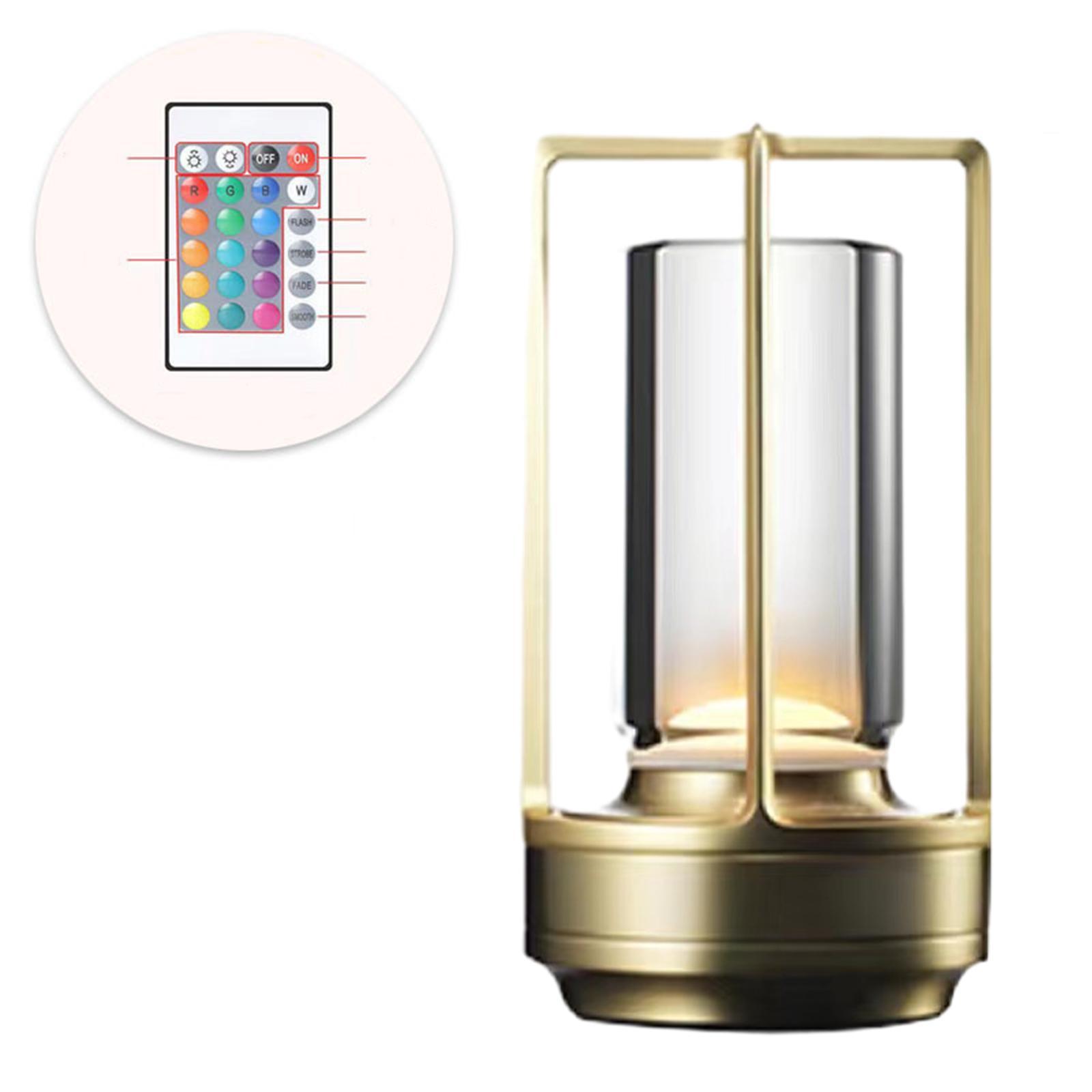 Touch Control Table Lamp Remote Control Modern RGB 16 Colors NightStand Lamp