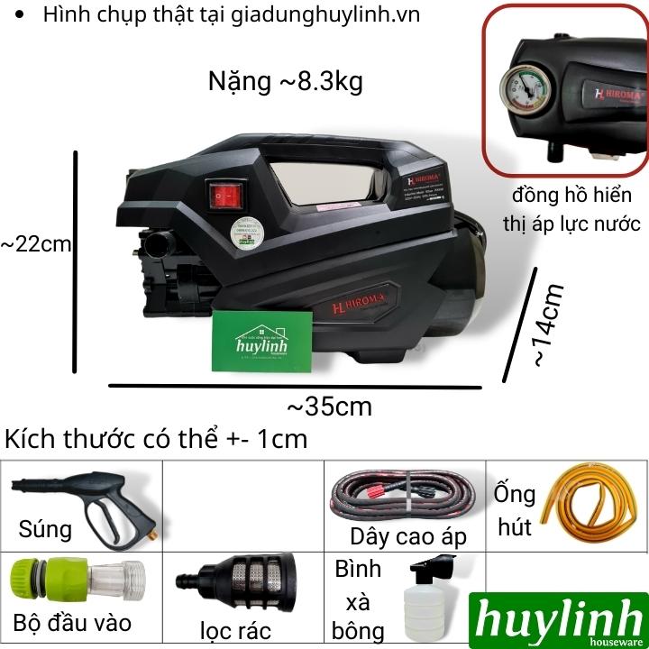 Máy xịt rửa xe cao áp Hiroma DHL-1909 - Công suất 2000W - Motor từ 100% lõi đồng cao cấp