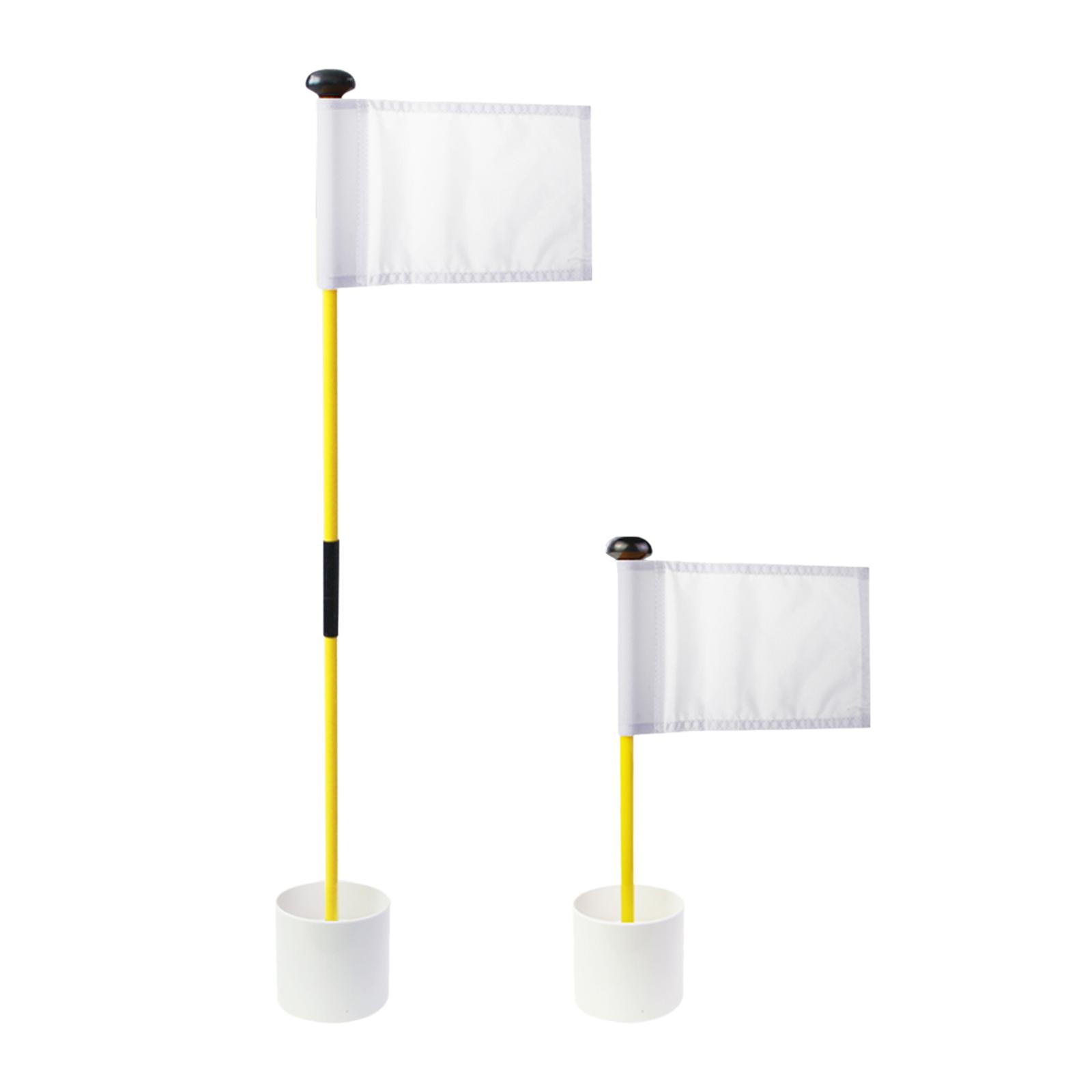 Backyard Practice Golf Hole Pole Flag Cup Stick Folding Putting Flagstick