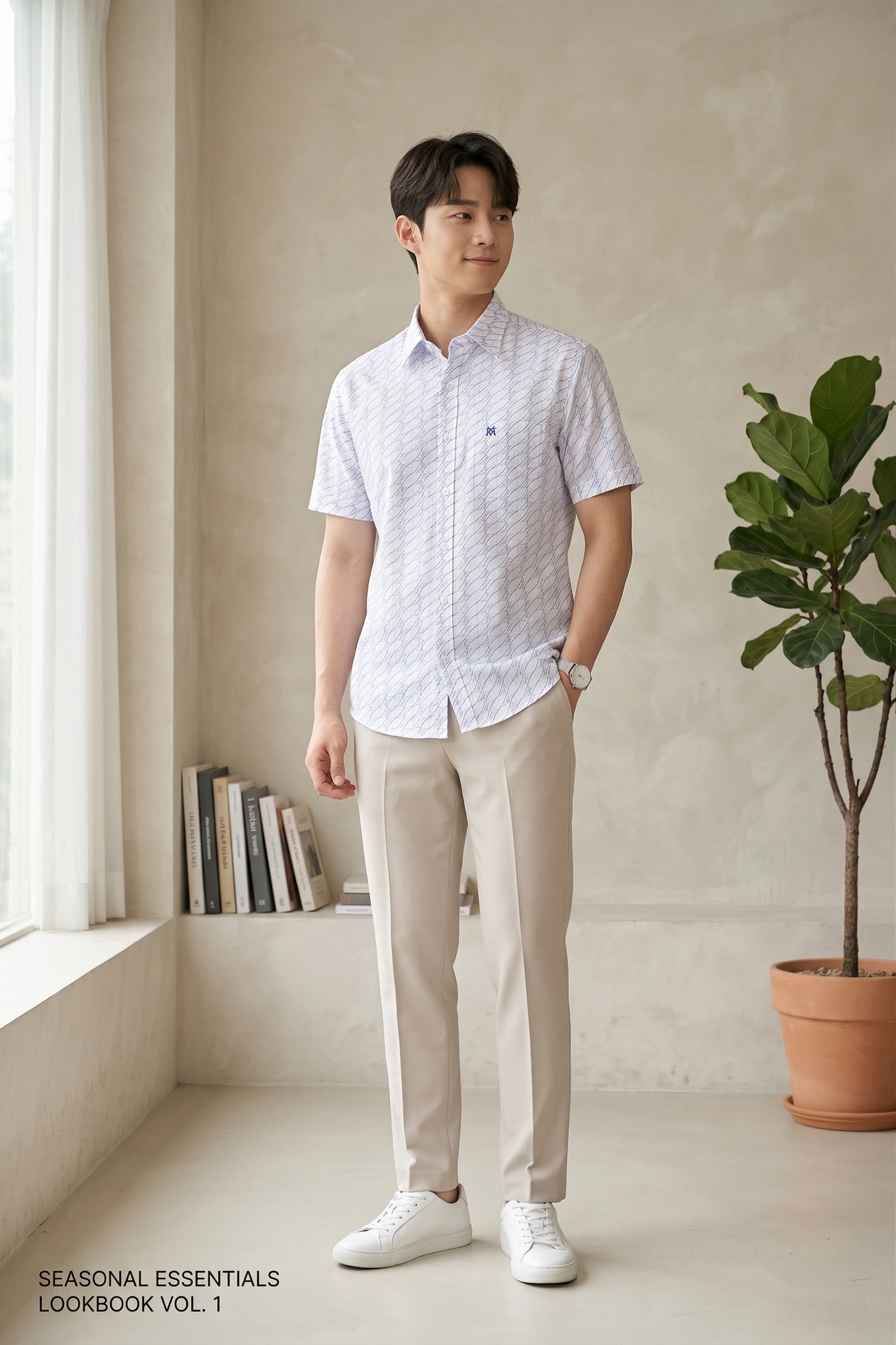 Áo sơ mi tay ngắn Khatoco Sale 20% 375k(Giá tem 468k)(S,M)