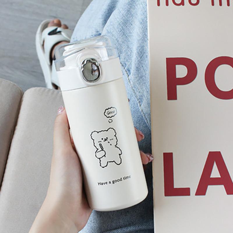 300Ml Hoạt Hình Du Lịch Di Động Chân Không Giữ Nhiệt Bình Sữa Bình Dành Cho Trẻ Em Học Sinh Bé Trai Gái Quà Tặng Sáng Tạo