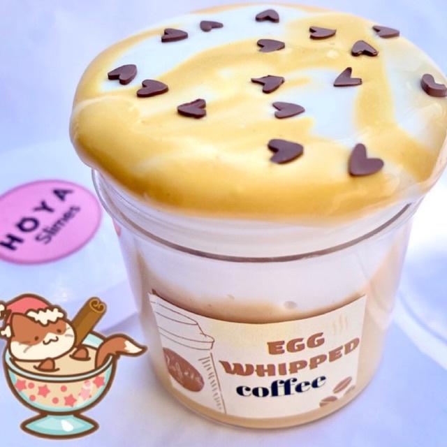 (Butter Slime) EGG WHIPPED COFFEE (Cà phê kem trứng)/ Slime bơ Phối Màu Mềm Mịn/ Tặng kèm charm, borax