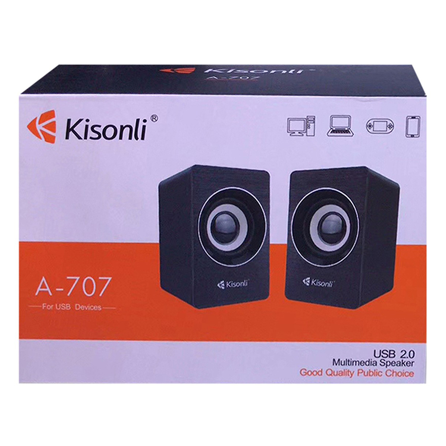 Loa Vi Tính 2.0 Kisonli A-707 - Hàng Nhập Khẩu