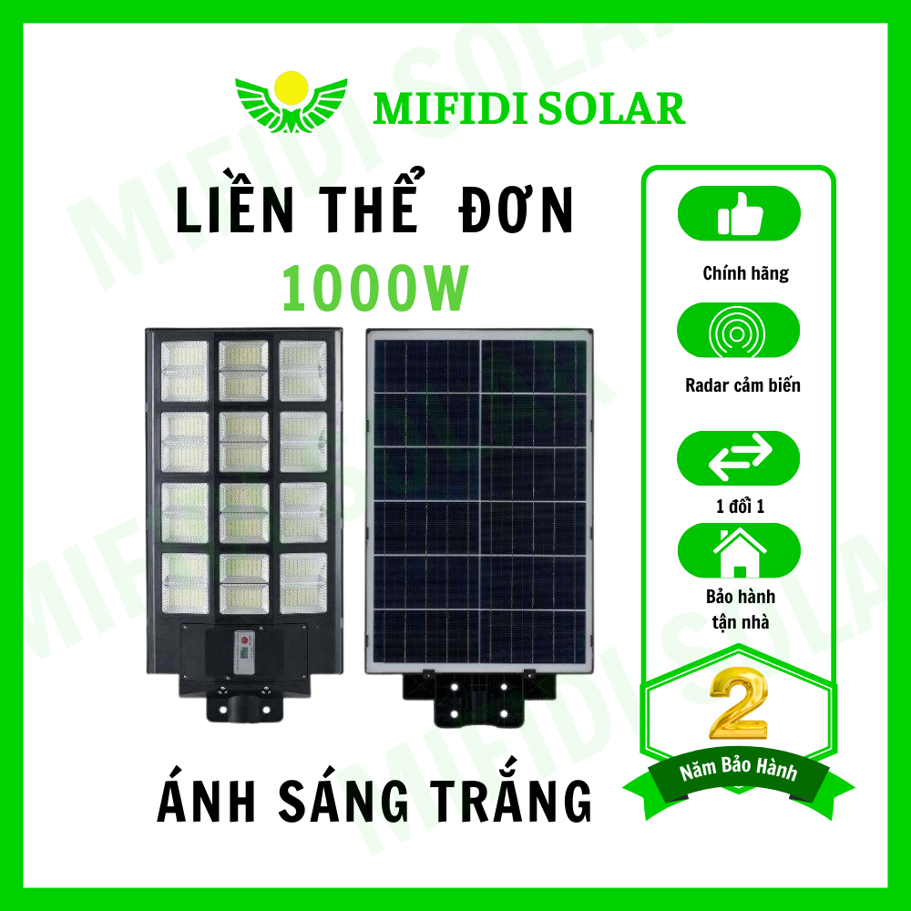 Đèn Năng Lượng Mặt Trời MIFIDI | Đèn Liền Thể 1000W công suất lớn LT1000