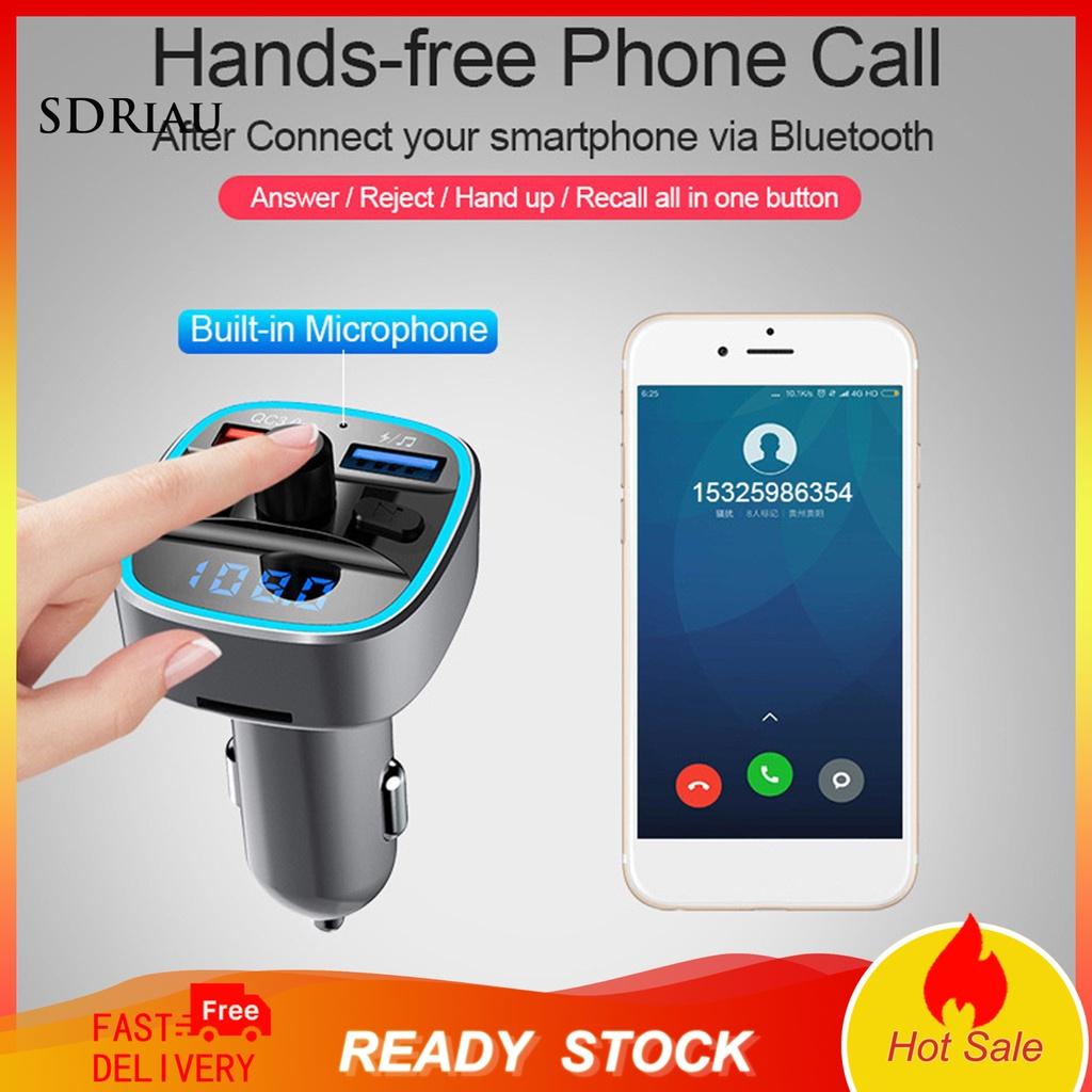 *QCDZ* T25S Car MP3 Player Support U Disk TF Card Universal Square QC3.0 Audio Receiver Charger FM Transmitter for Auto