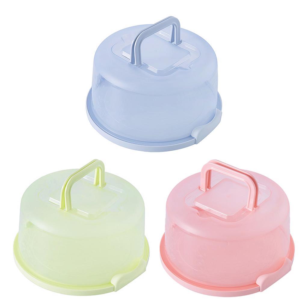 Cake Box Round Cake Storage Carrier Container Lockable Lid