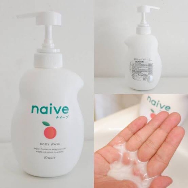 Sữa Tắm Chiết Xuất Từ Lá Đào Kracie Naive Body Wash ( Peach Leaf) - Chai 530ML
