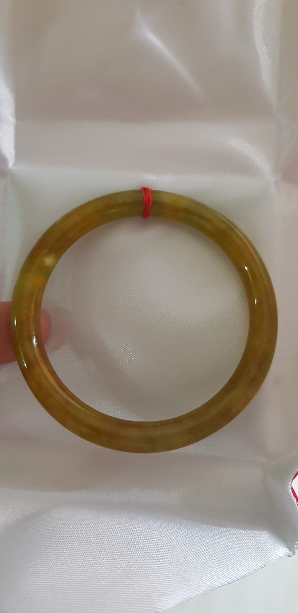 Vòng tay nữ đá Cẩm thạch Vàng Xanh Chanh nhẹ nhàng mới bóng đẹp lạ Ni 53mm x cọng 7mm Nữ 50kg - 55kg đeo món quà ý nghĩa dành cho các chị em ạ