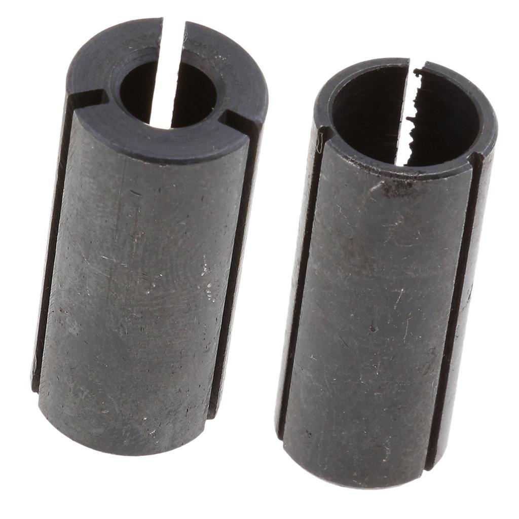 2pcs Power Collet Chuck Adapter for Bits CNC Router Parts 6,10mm to 12.7mm